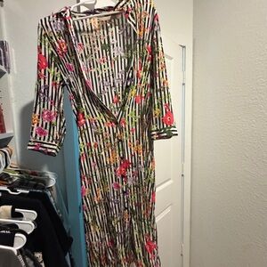 Philosophy Black and White V-Neck Wrap Sundress